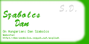 szabolcs dan business card